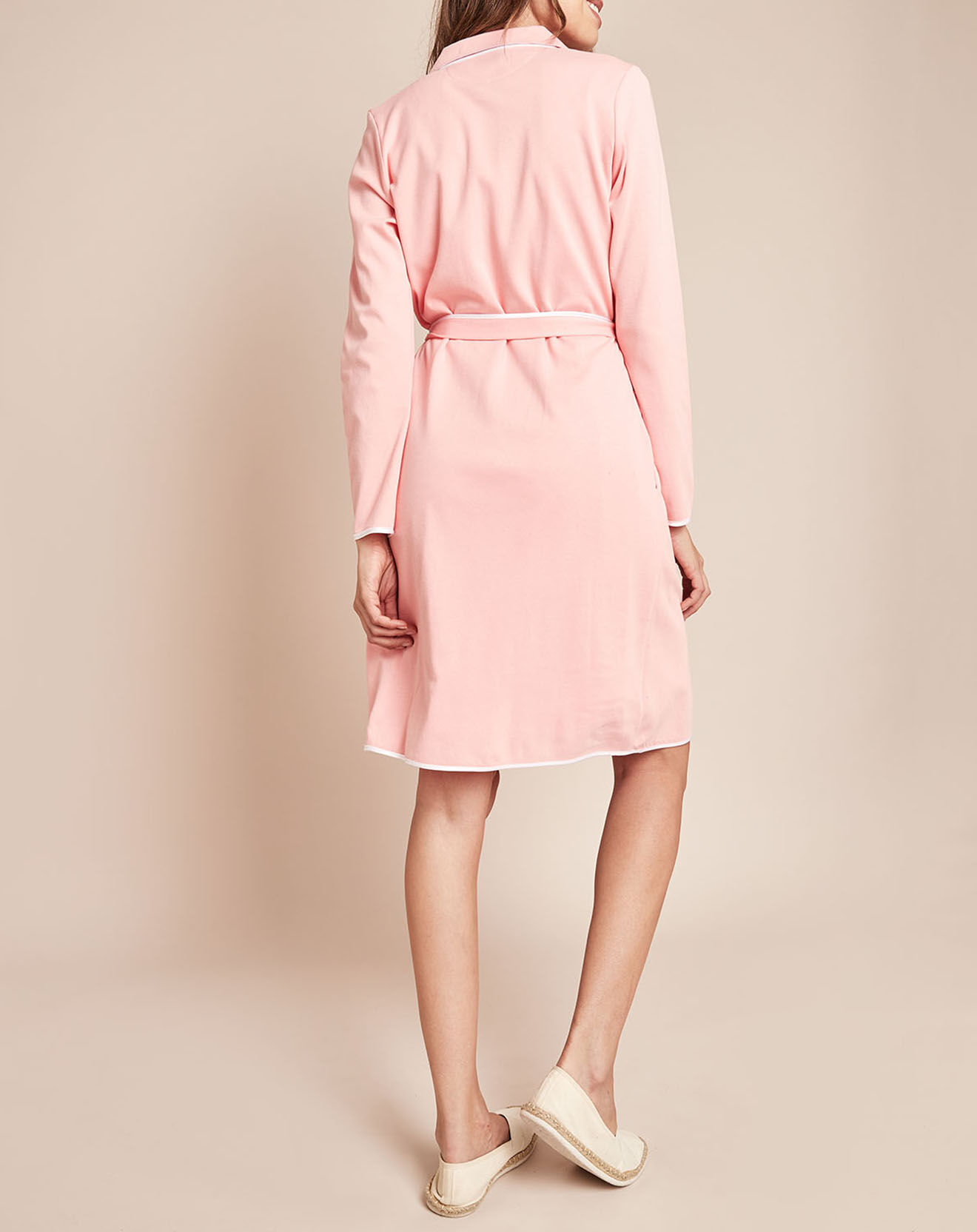 Le Chat Peignoir en Coton Essentiel rose