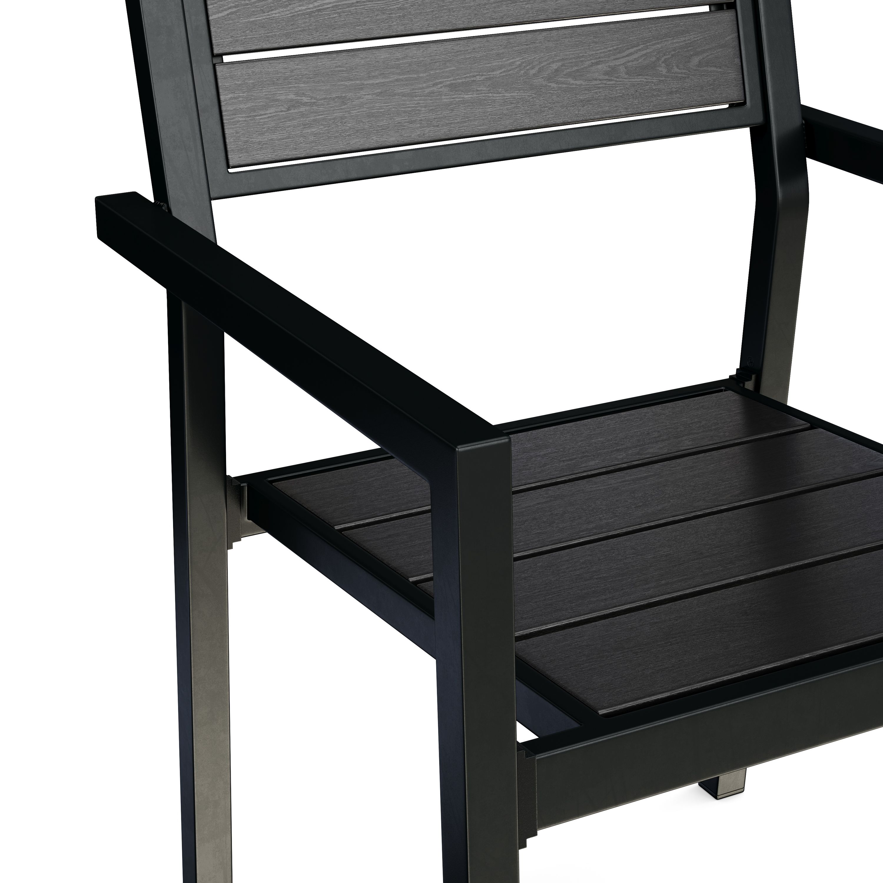 Gartenmöbel Set NELI 2 Stühle schwarz