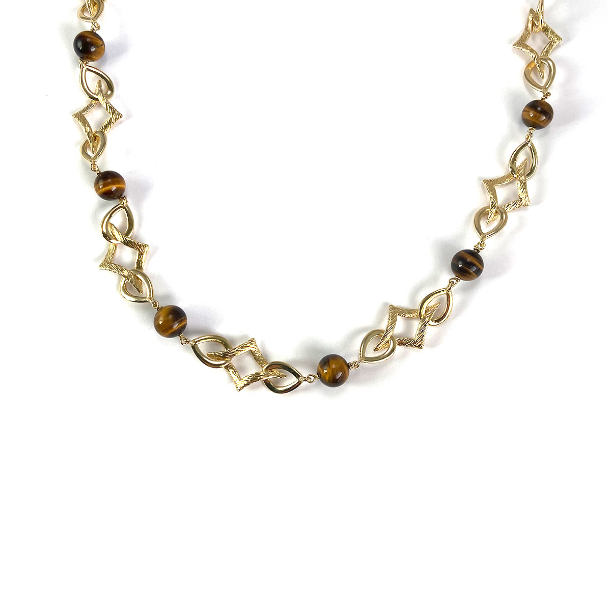 Collier d'occasion or 750 jaune maille fantaisie 70 cm