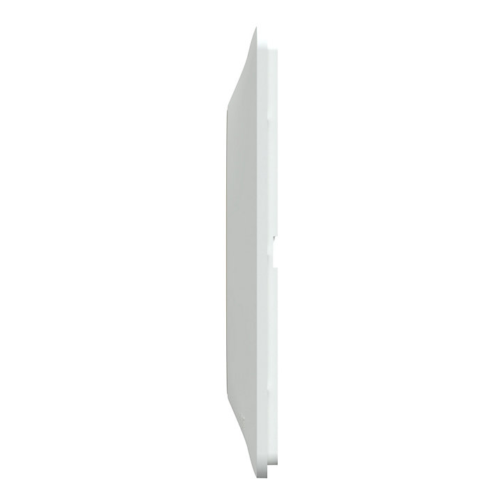 Plaque de finition simple Schneider Electric Ovalis blanc bague laiton