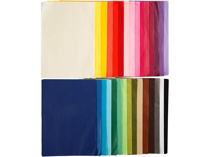 Creativ Company Seidenpapier A4, 300 Blatt, Mehrfarbig Seidenpapier für schöne DIY Bastelideen