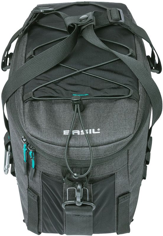 Basil - Discovery 365D - Fietstas - Zwart Mêlee - Polyester - 9 Liter