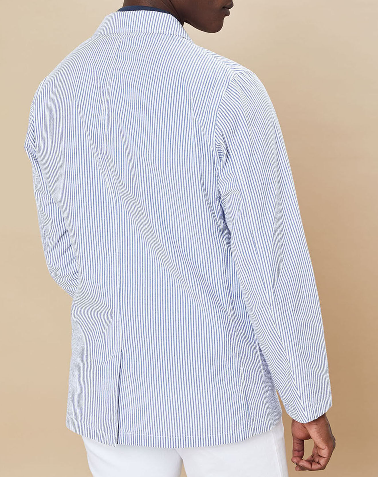 Hartford Veste Jobby à rayures marine/blanc