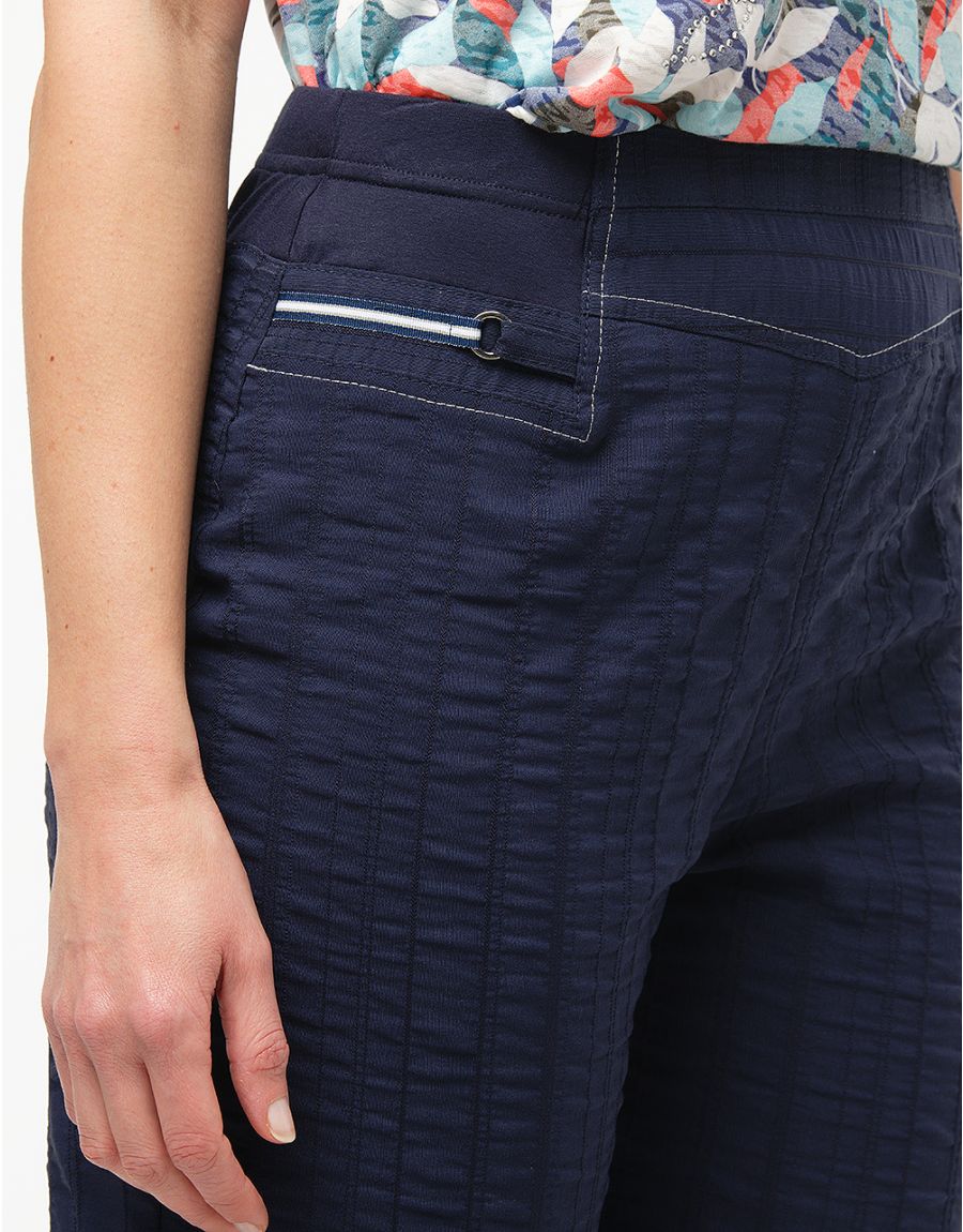 Pantacourt fluide bleu