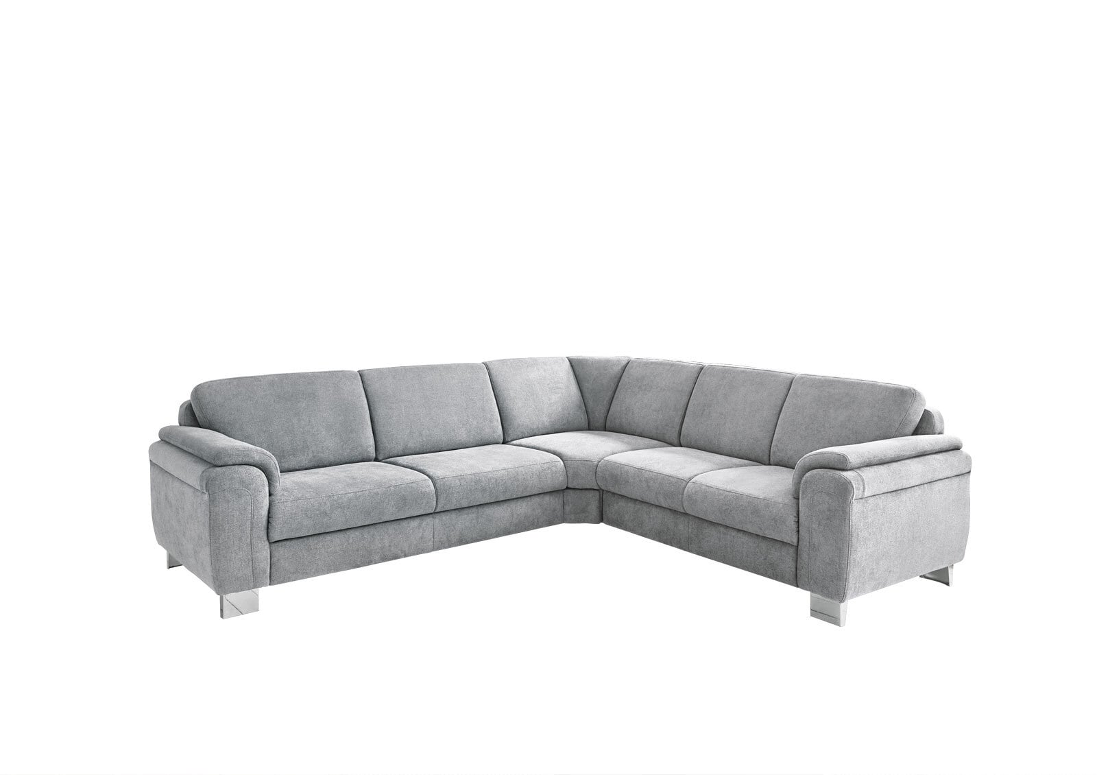Ecksofa Amiens 276x84x246cm, Stoffbezug Grau