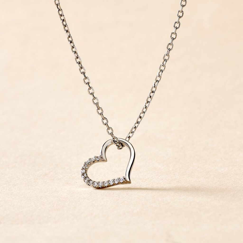 Collier Salona Argent Blanc Oxyde De Zirconium