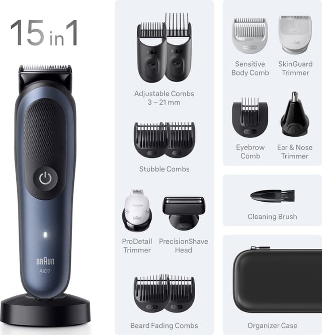 Braun All-in-One Series 7 kropstrimmer AIO7580 (blå)
