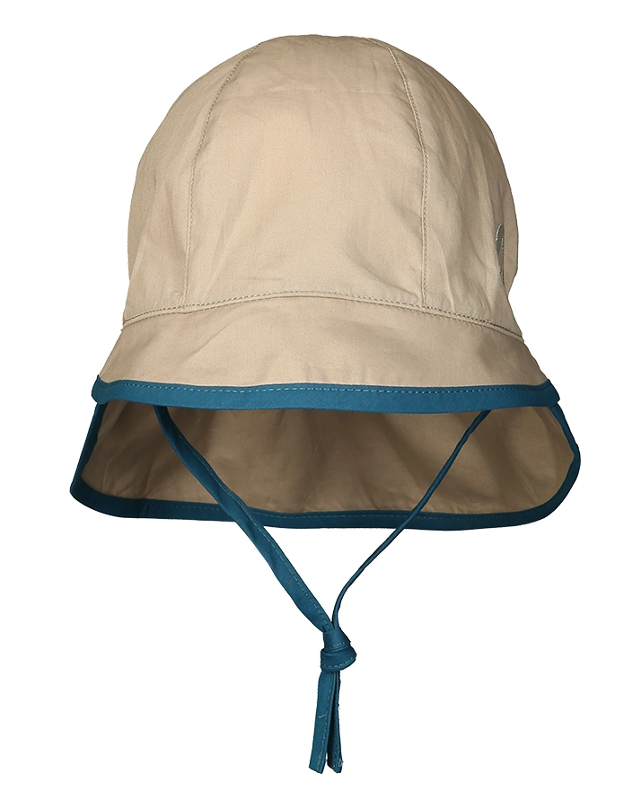 Sommerhut HELLE mit Nackenschutz in pebble/nautic