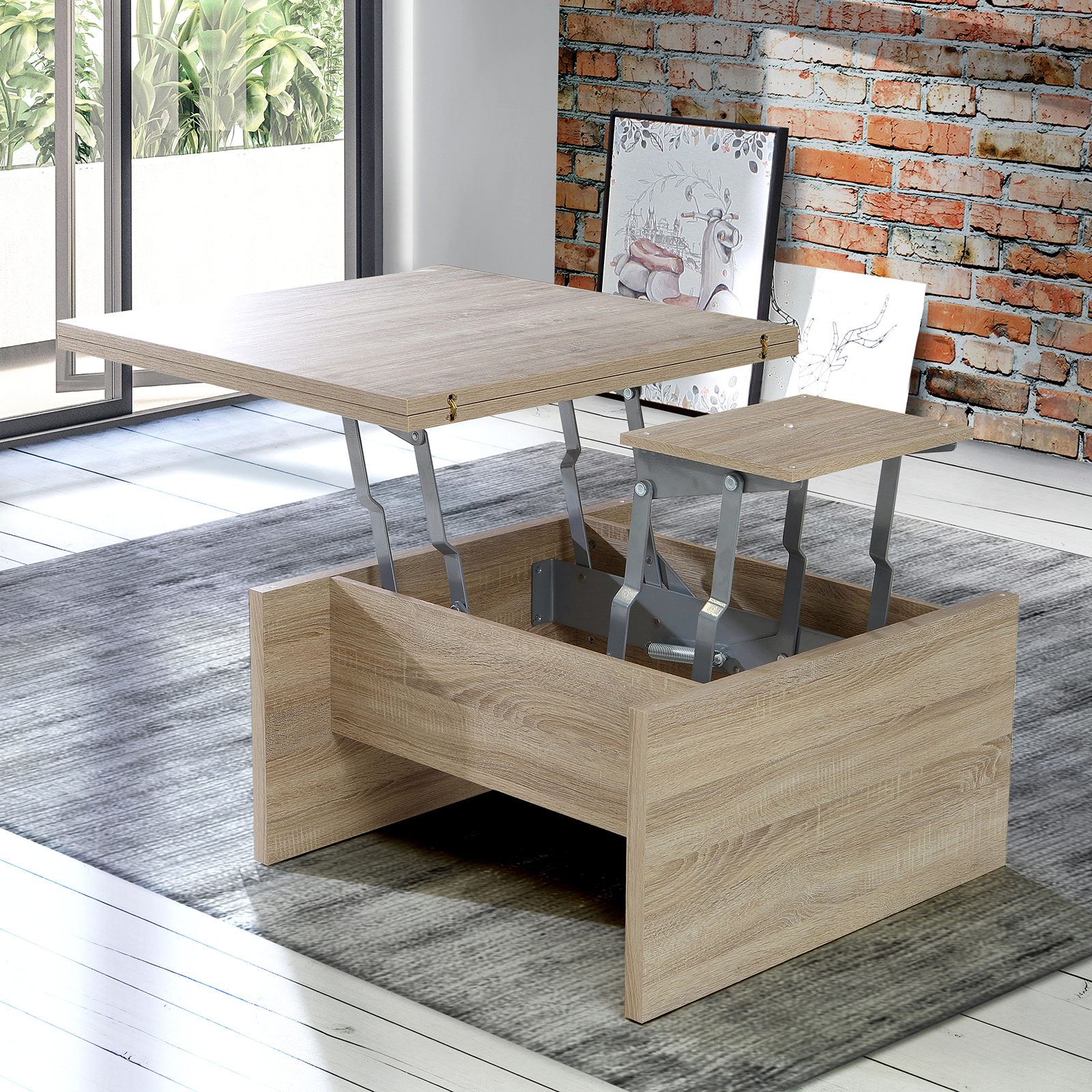 Couchtisch - Sonoma Eiche - 80x80 cm