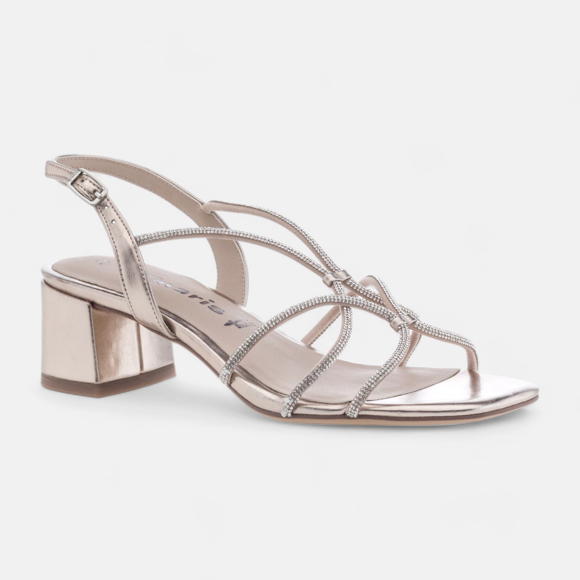 Nu-pieds à talon Femme or
