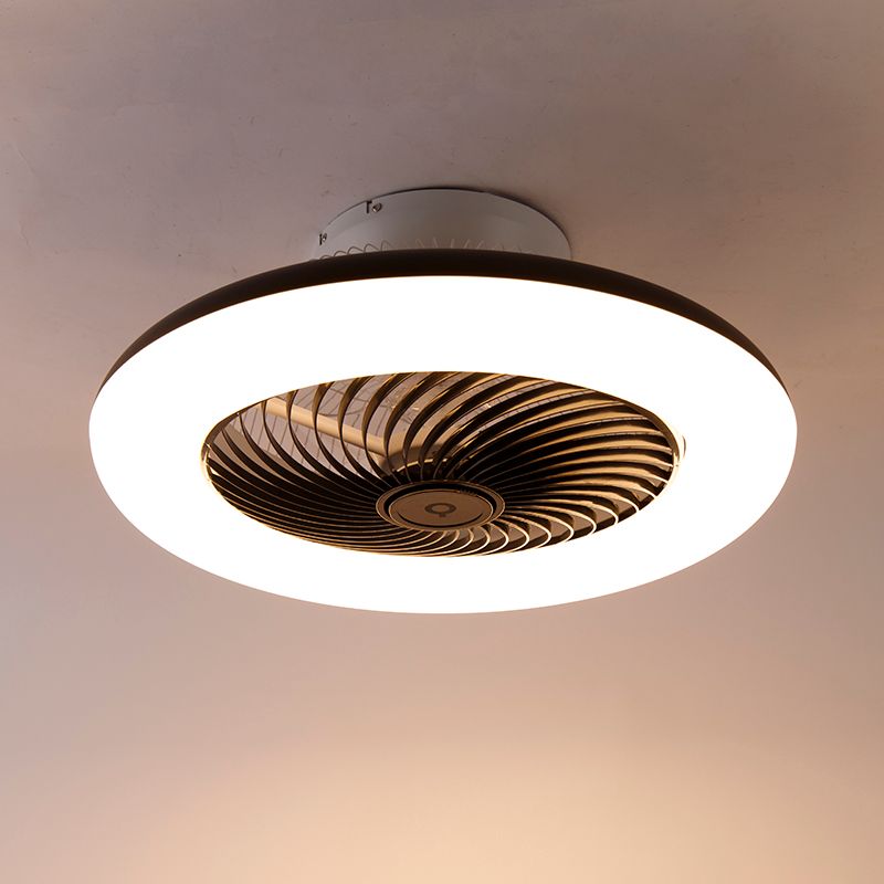Plafondventilator zwart 55.5cm incl. LED dimbaar met afstandsbediening - Clima