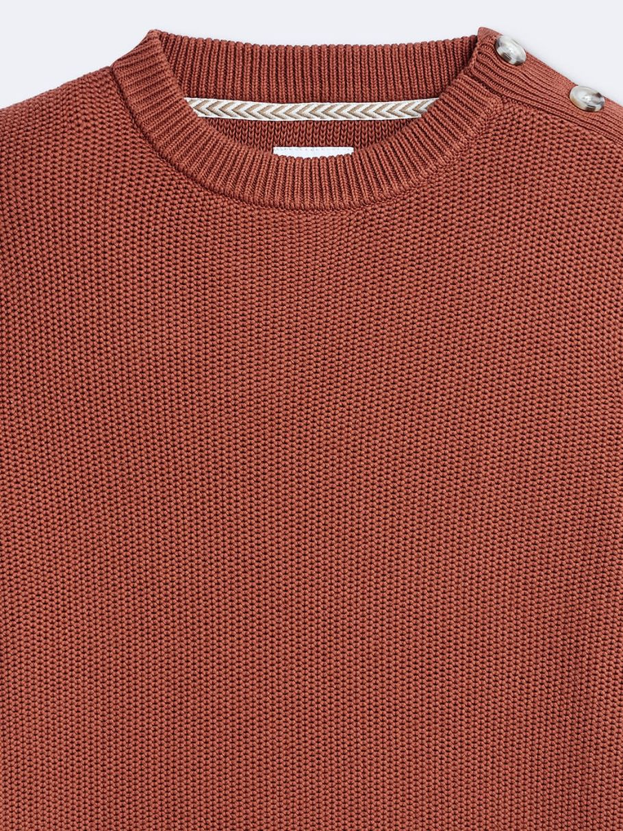 Pull col rond en coton