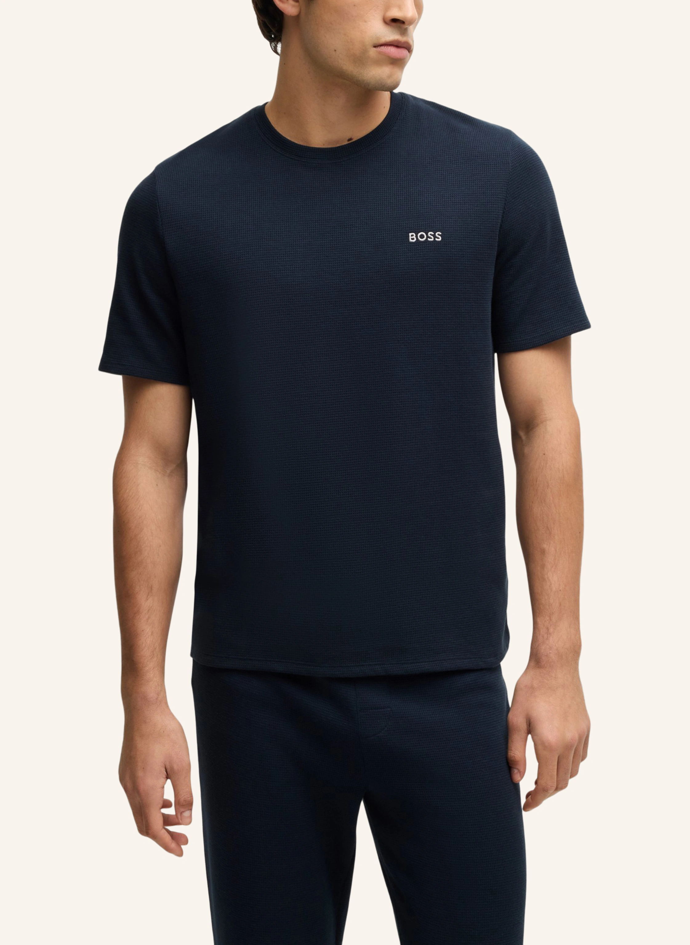 BOSS Pyjama-Oberteil WAFFLE T-SHIRT Regular Fit