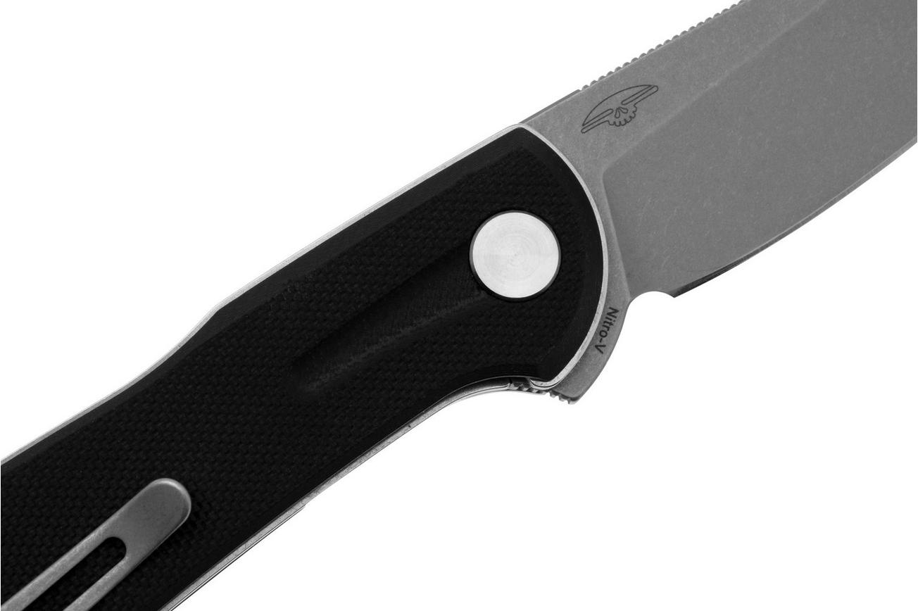 Real Steel Valore 7091BS Stonewashed Nitro-V, Black G10, zakmes, Poltergeist design