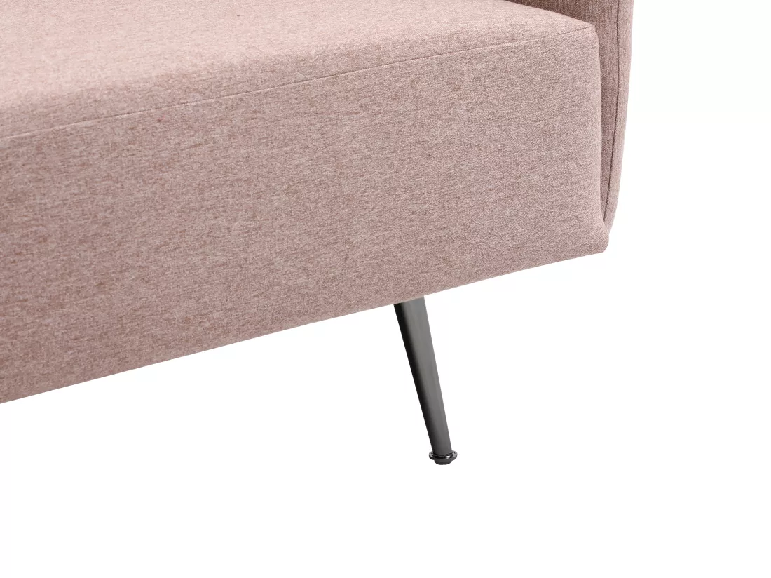 Méridienne gauche en tissu rose NAPASA