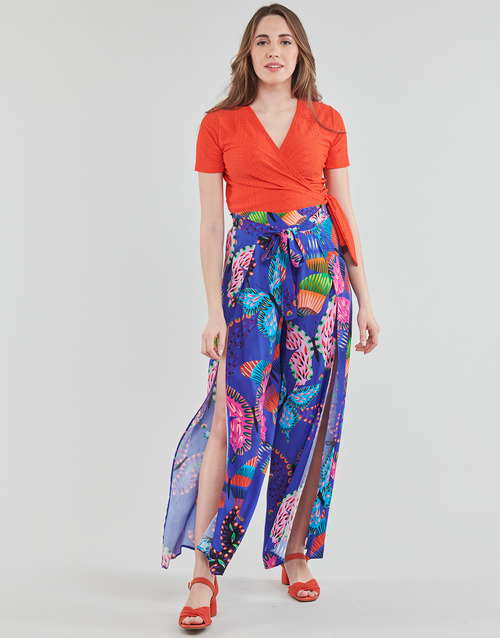 Desigual - PANT_LESLIE - Bleu / Multicolore