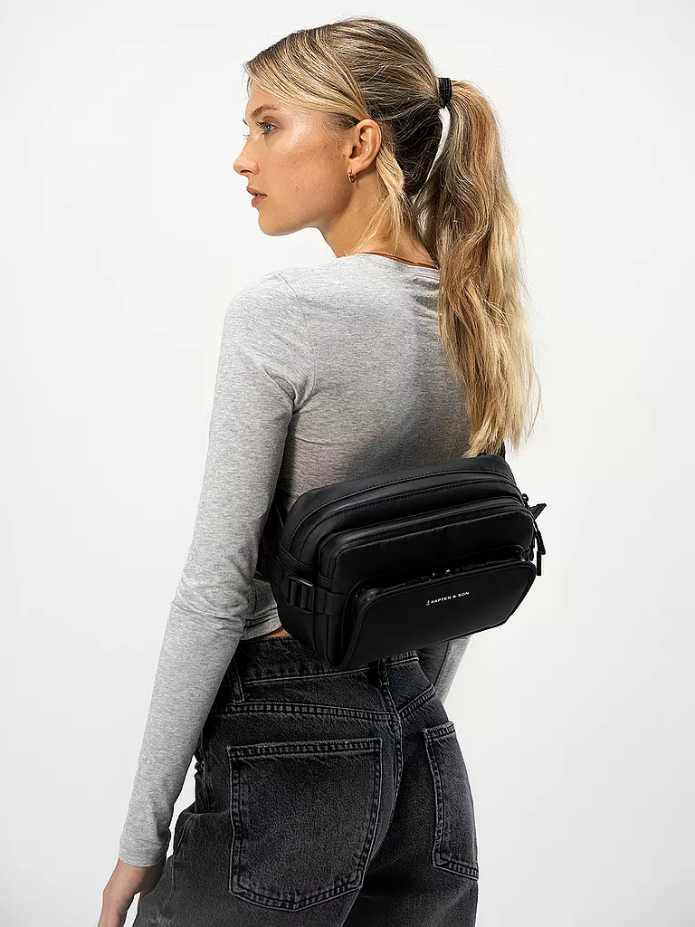 KAPTEN & SON Tasche - Umhängetasche LISBON CROSSBODY, erweiterbar schwarz