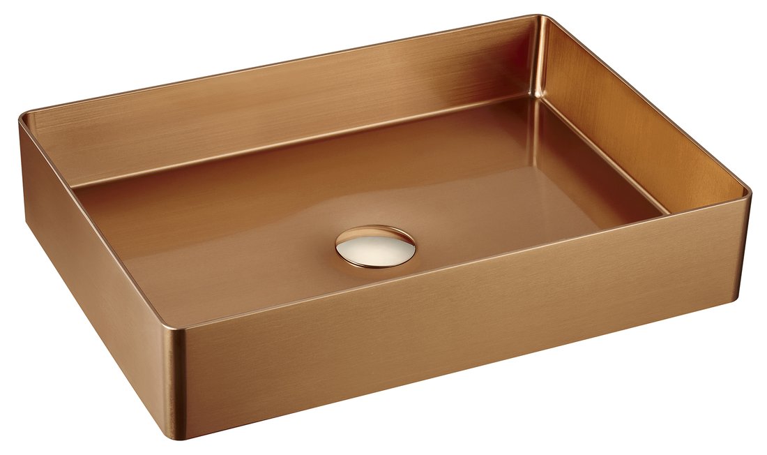 Sapho Aurum waskom zonder kraangat 50x35cm rosé goud
