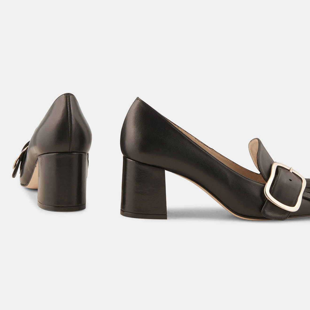 Minelli Trotters en Cuir Lili noirs - Talon 6 cm