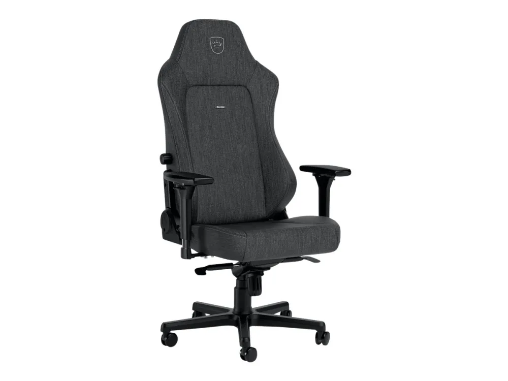 Noblechairs Hero TX - Stol - ergonomisk - armstøtter - T-formet - vippe - aluminium, polyurethan, tekstil, memory foam, polyuretan-læder, koldskum, stålramme - antracite