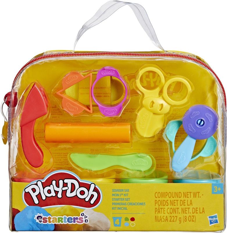 Play-Doh - Mijn Eerste Set - Boetseerklei - 4 Potten - Blauwe Groene Rode Gele Klei
