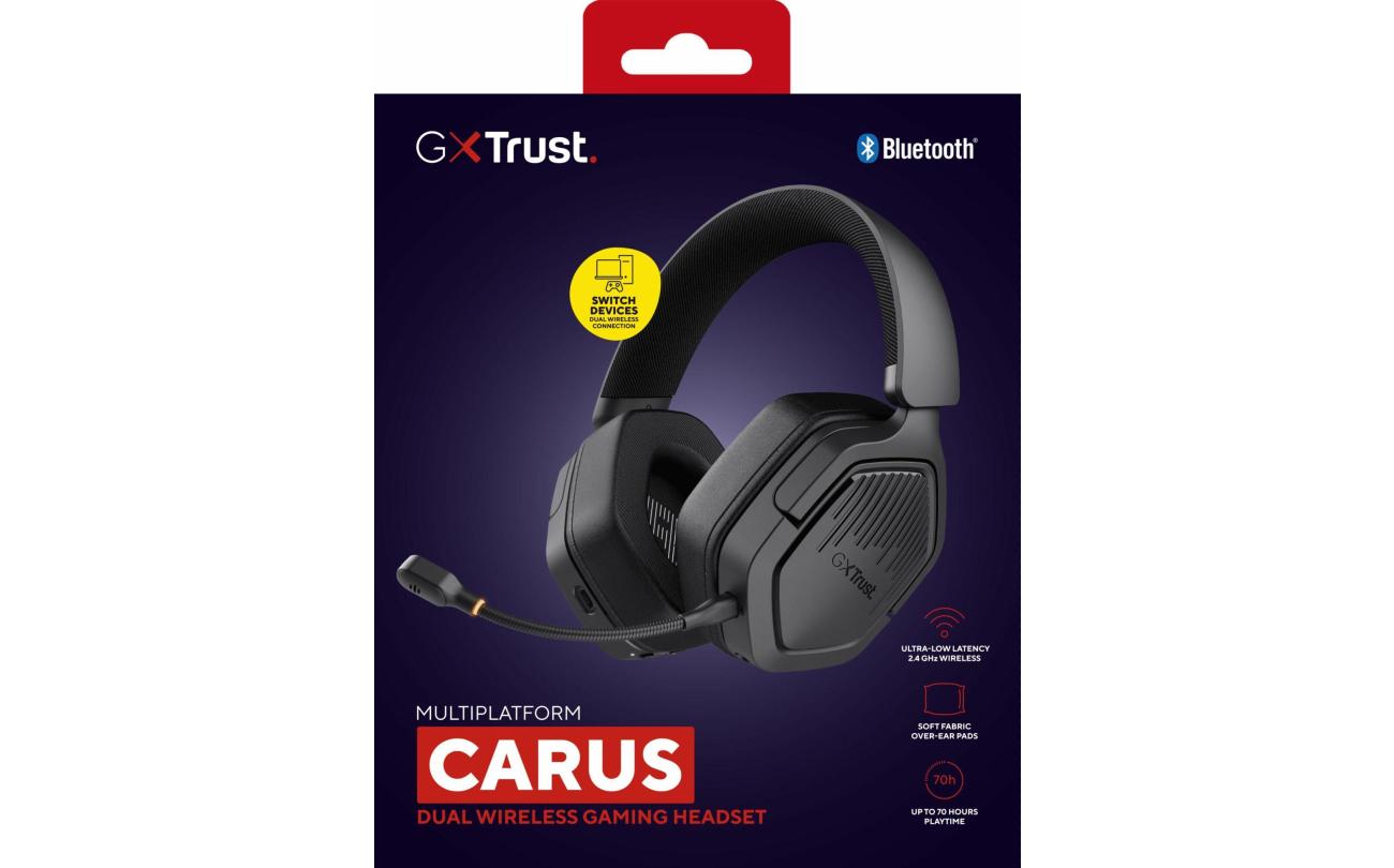 Trust GXT493 Carus Wireless Headset Zwart