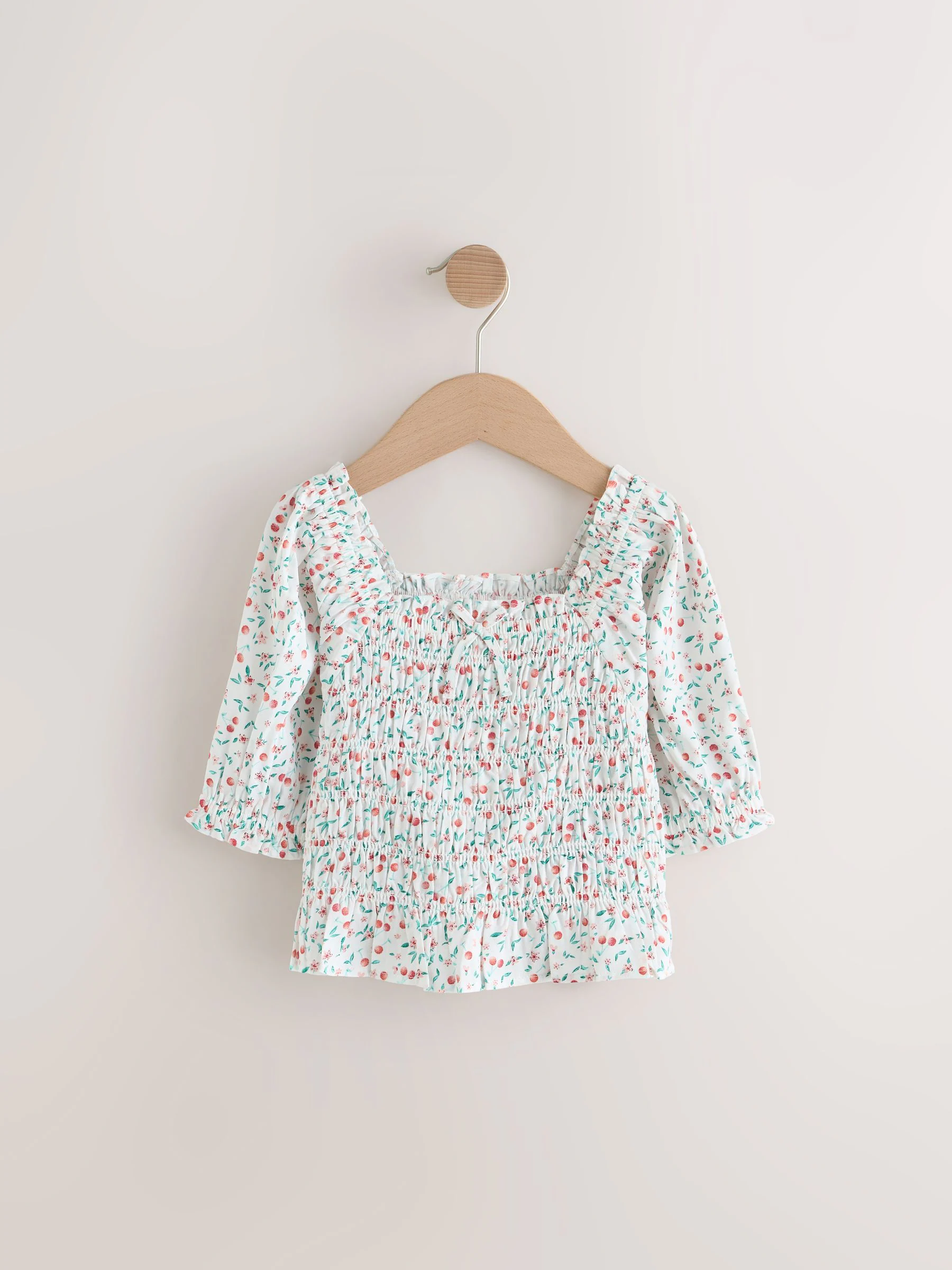 Kersenprint - Gesmokte blouse (3-16jr)