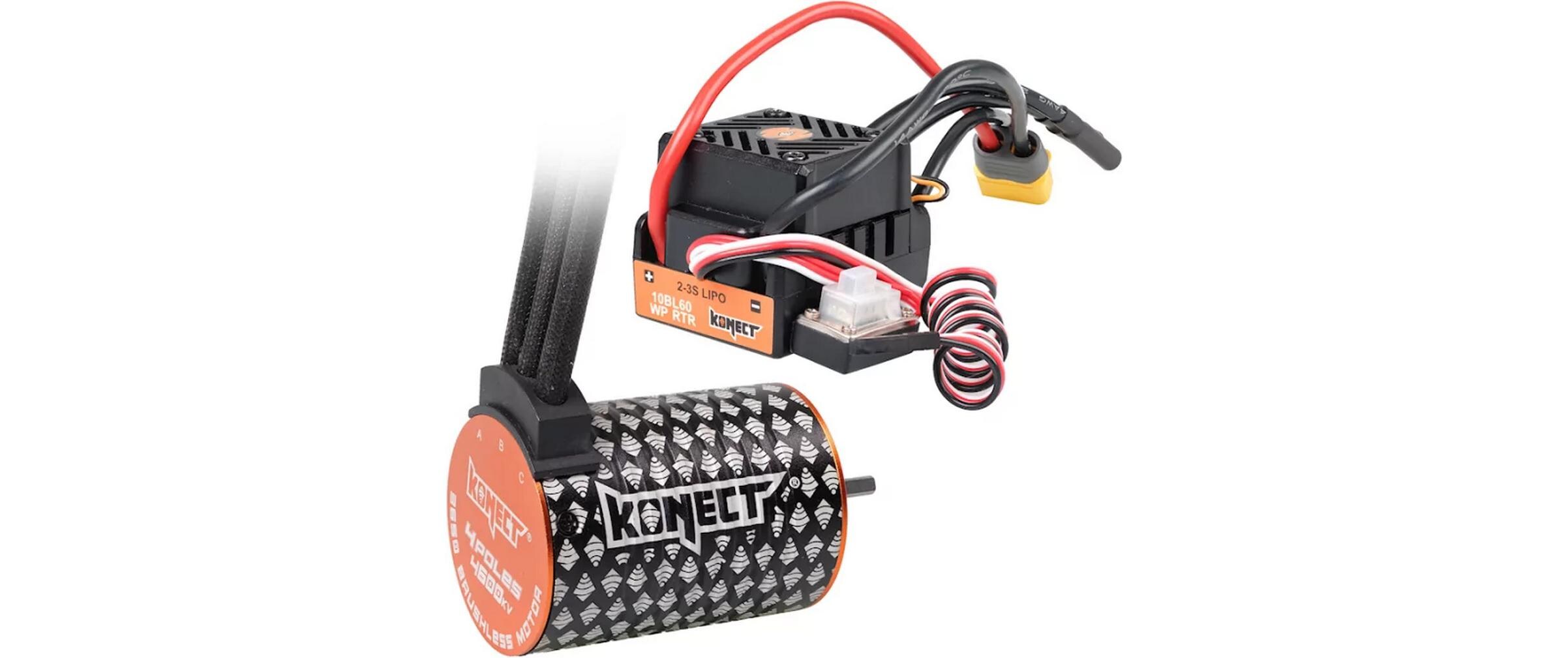 Brushless-Antriebsset 4600Kv 60Amp WP Motor 4P 3650SLFür den bürstenlosen Umbau jeder Art von RC-Car im Massstab 1:10 in einen Zwei- oder Allradantrieb