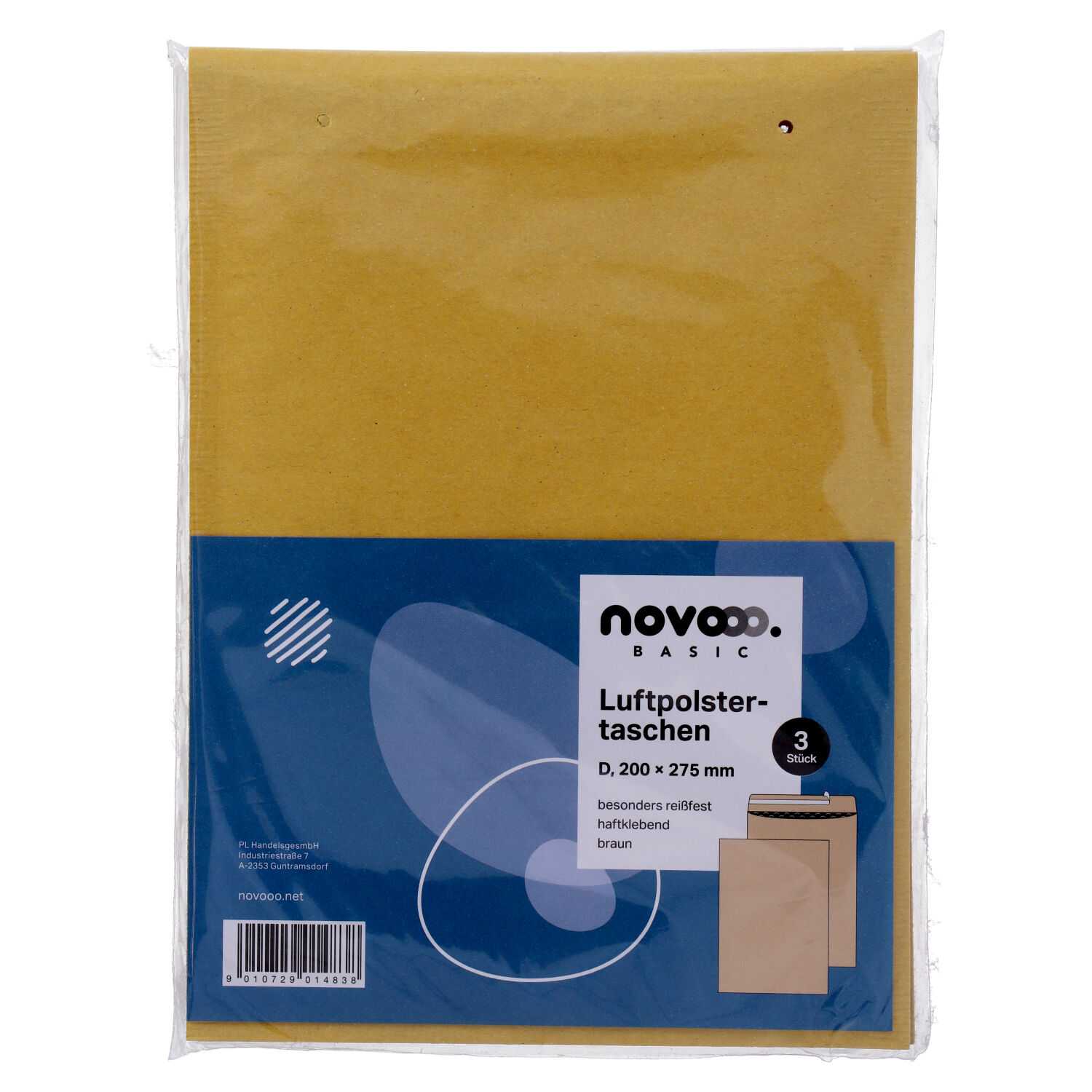 novooo Luftpolstertasche 3er, 20x27,5cm