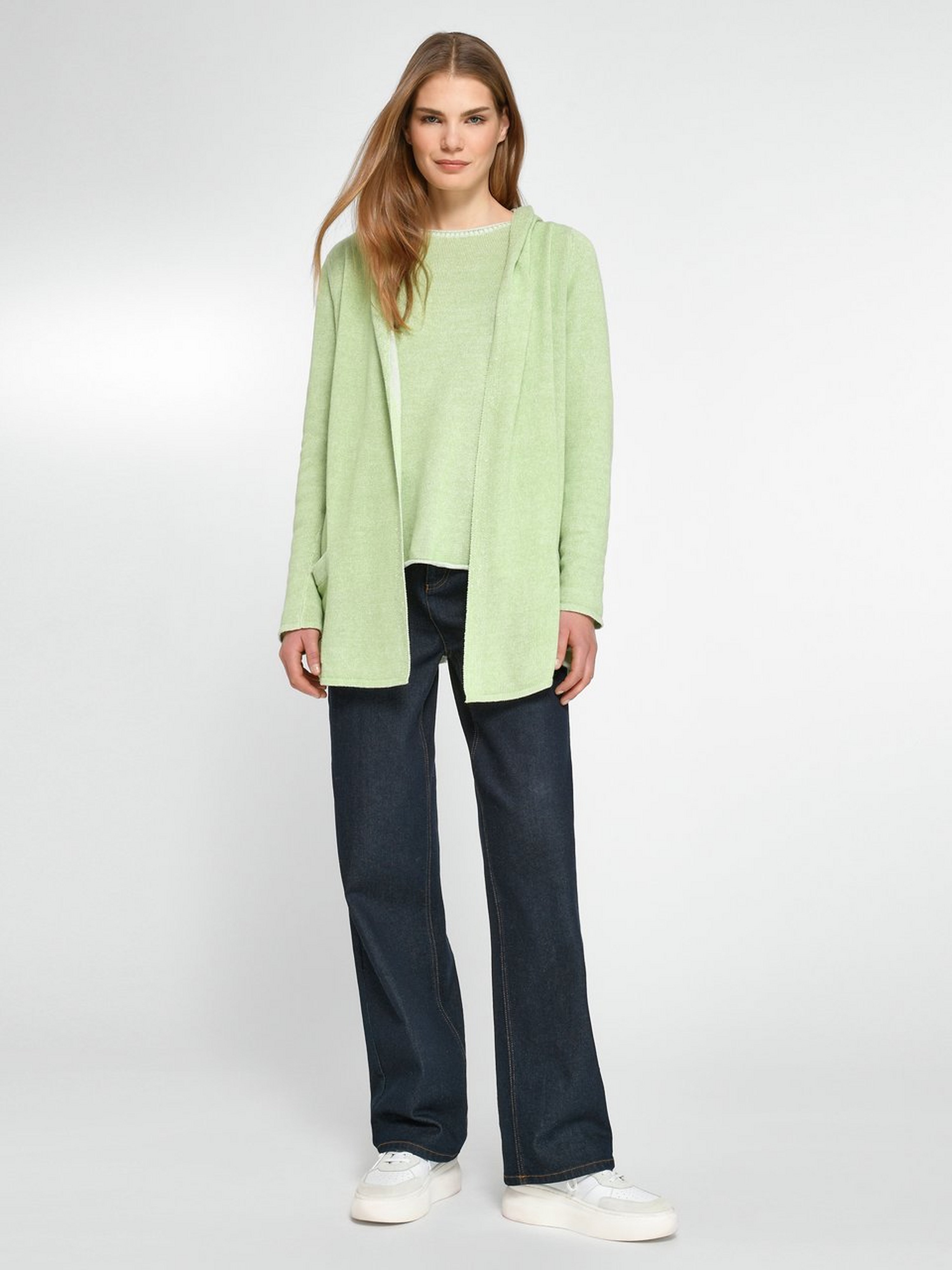 Kapuzen-Strickjacke
