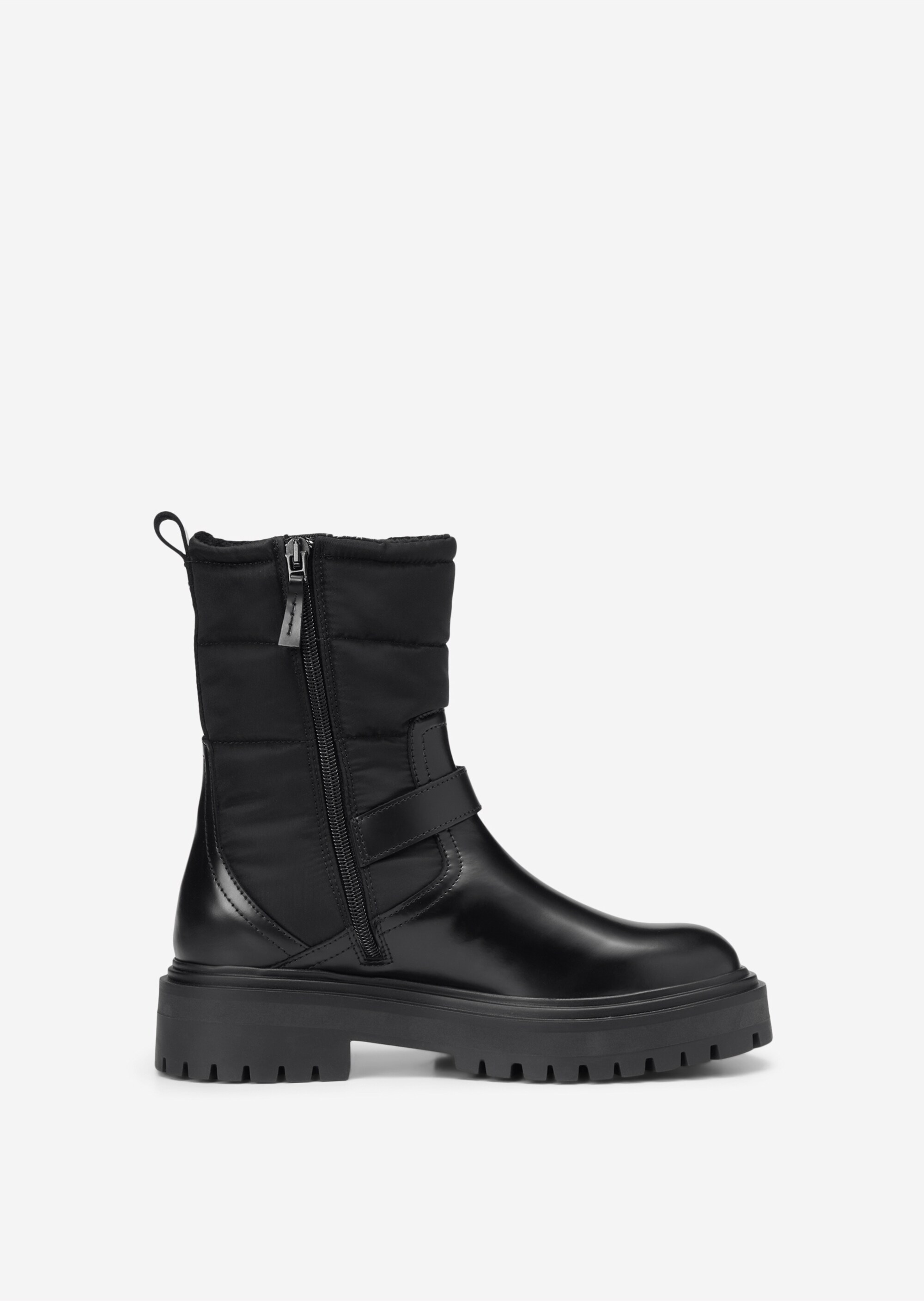 Zipper-Stiefel mit verstellbarem Riemen