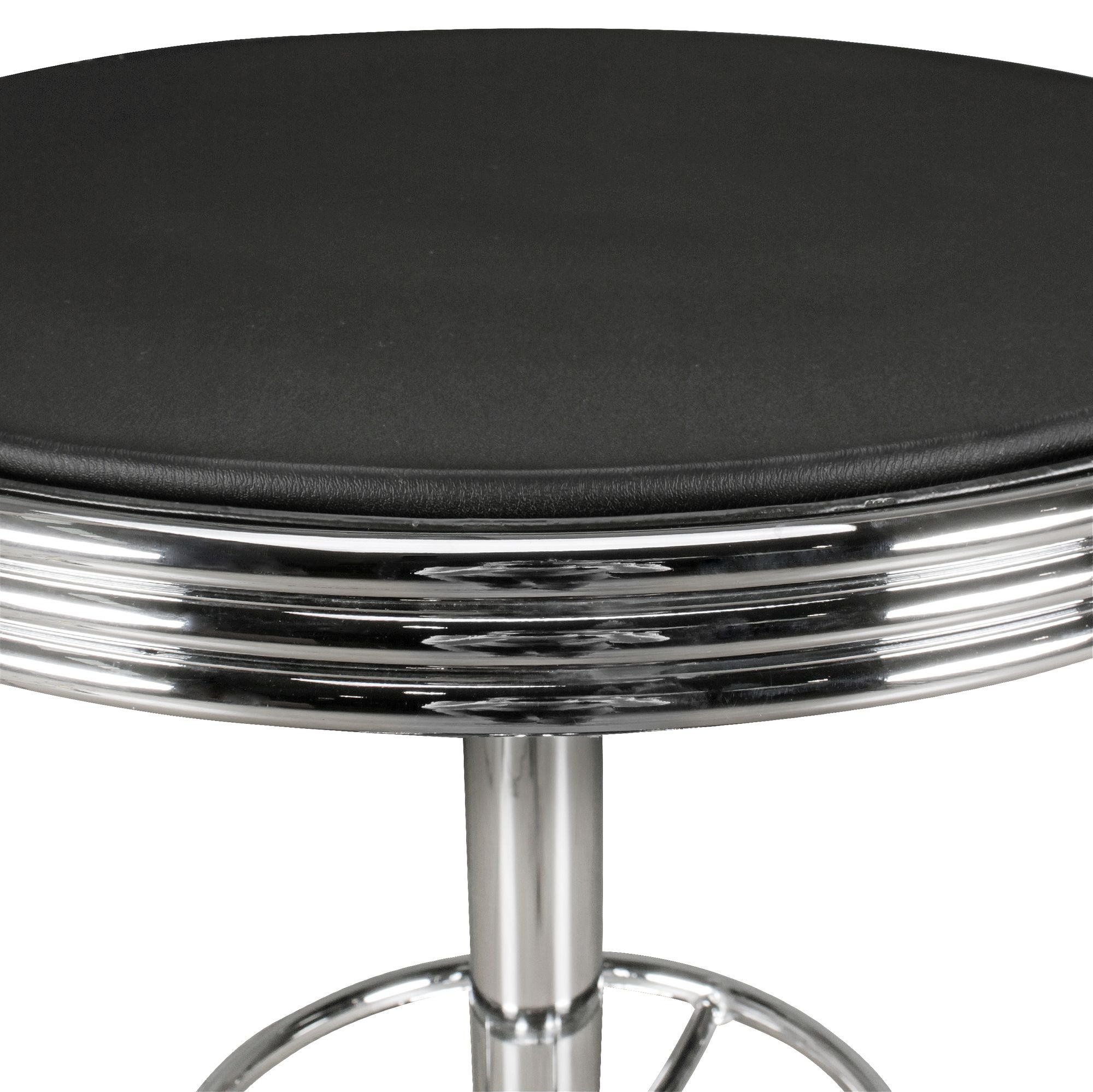 KADIMA DESIGN Retro-Bartisch, Verstellbare Höhe, Aluminium-Look, Kunstleder - Trendig & Stabil