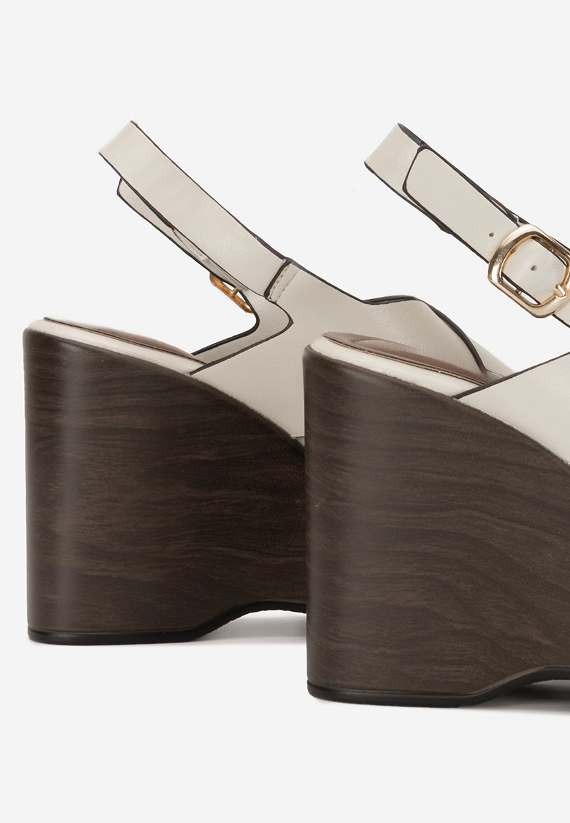 Sandales à plateforme beige Sarania
