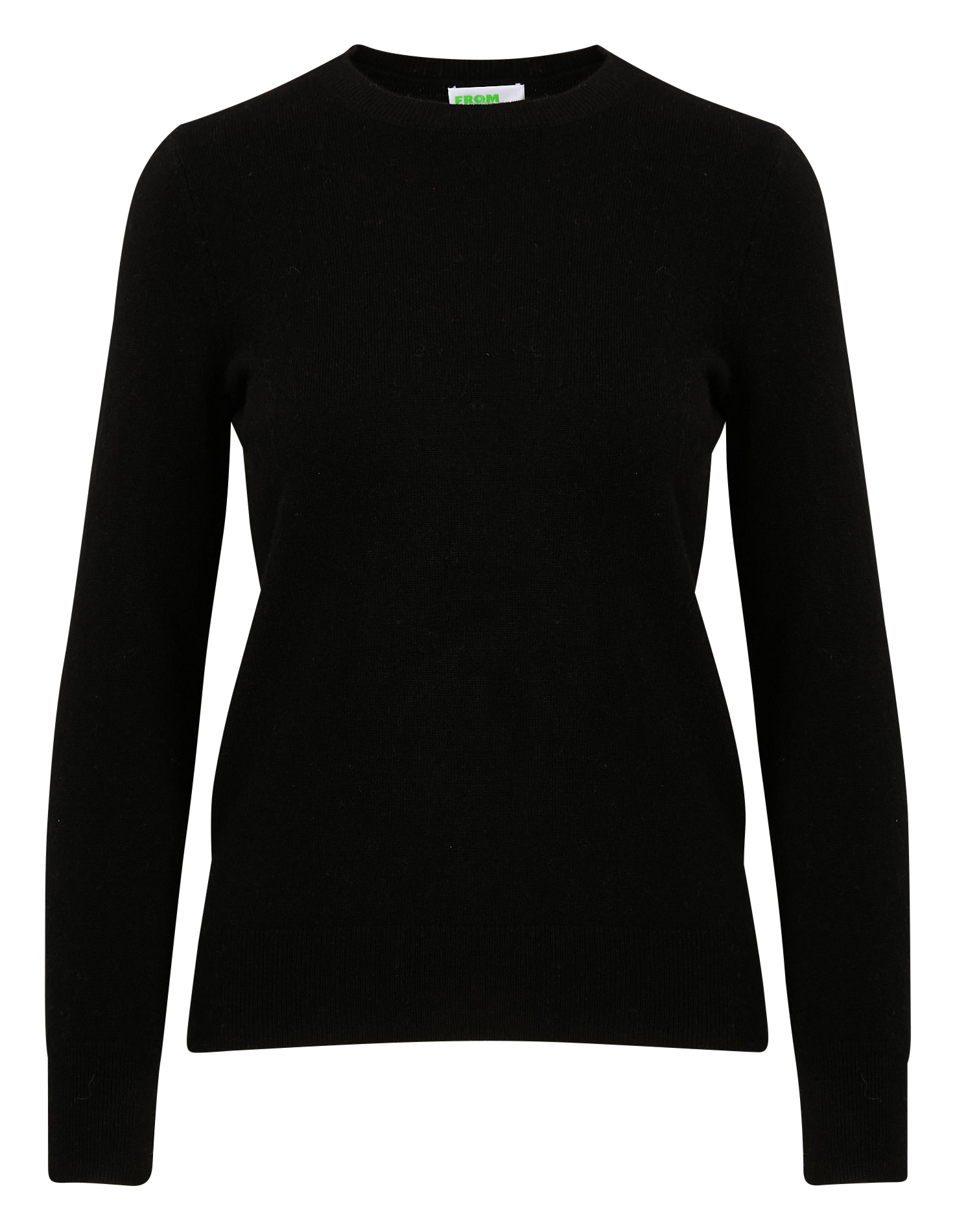 Pull droit col rond en cachemire | Noir