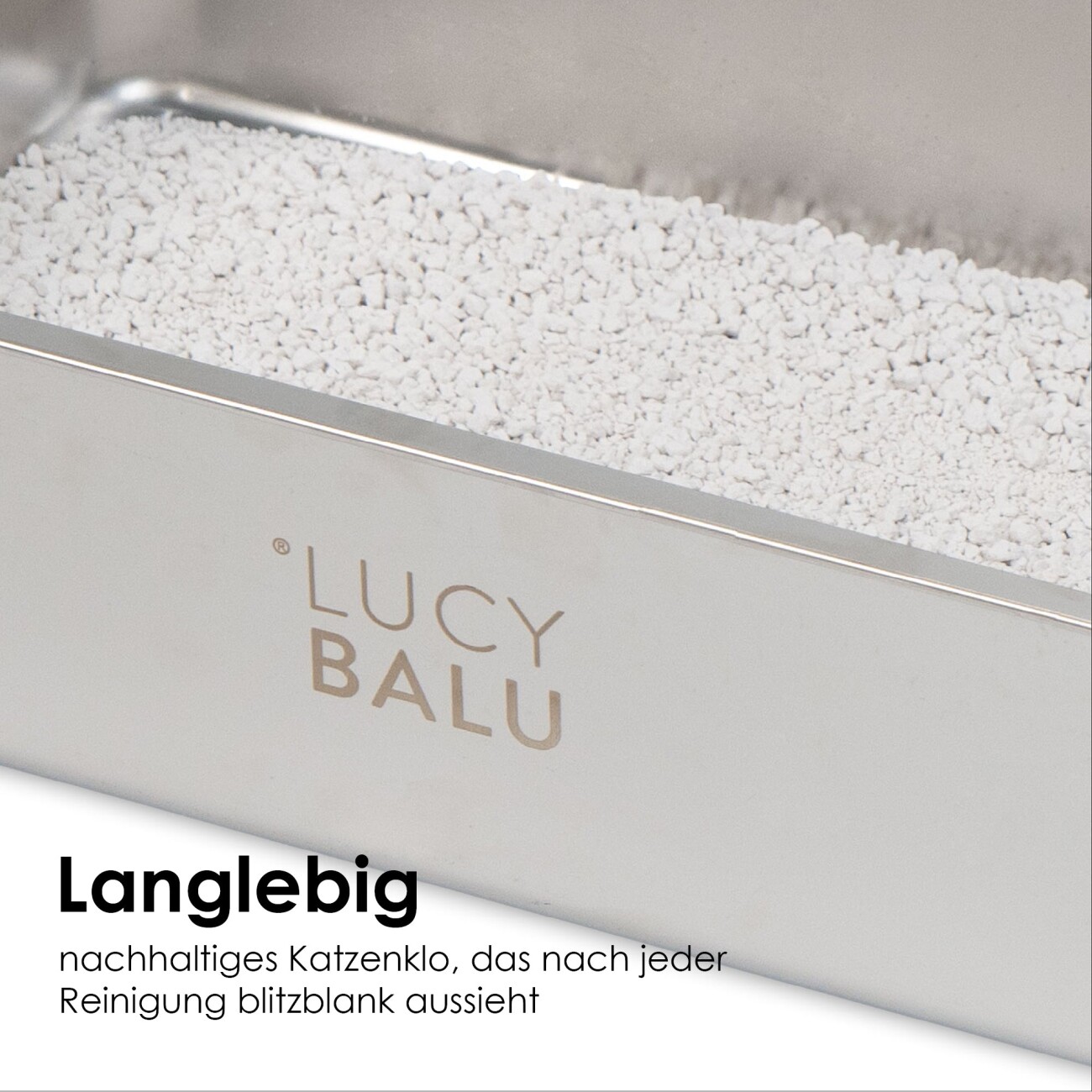 LucyBalu STEELOO Katzentoilette silber
