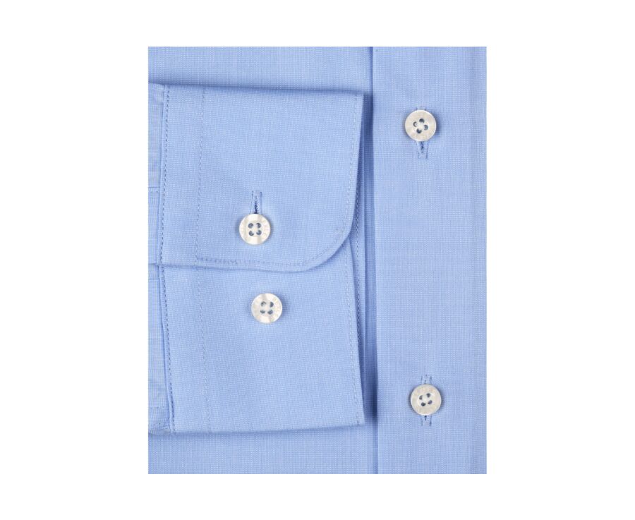 Chemise bleue 100% coton - Col français - MAXIME CLASSIC
