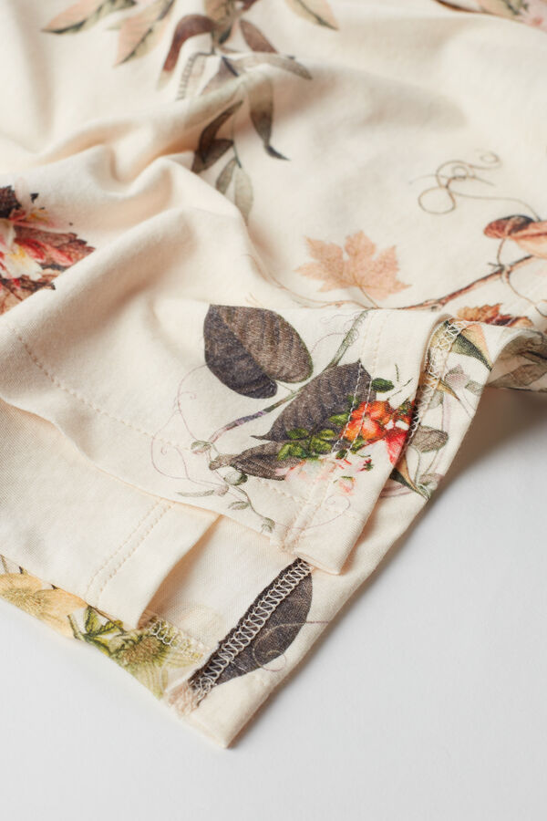 Shorts de algodão ultrafresco Supima® com estampa botânica de outono.