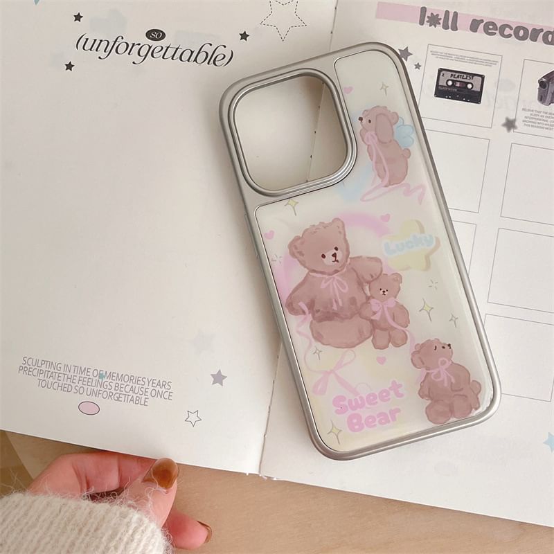 Elliure - Bear telefoonhoesje - iPhone 16 Pro Max / 16 Pro / 16 Plus / 16 / 15 Pro Max / 15 Pro / 15 Plus / 15 / 14 Pro Max / 14 Pro / 14 Plus / 14 / 13 Pro Max / 13 Pro / 13 / 13 Mini