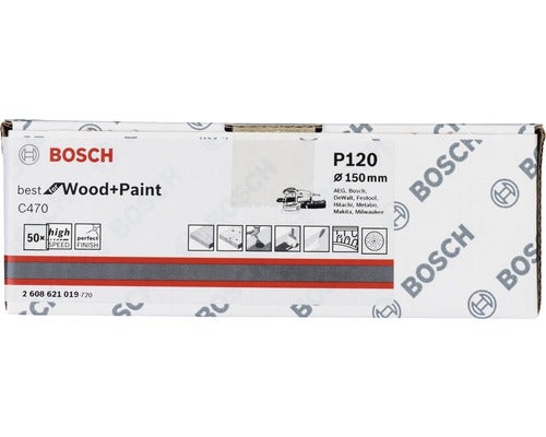 Schuurvel C470 Best for Wood and Paint, verpakking van 50 Ø 150 mm, K120