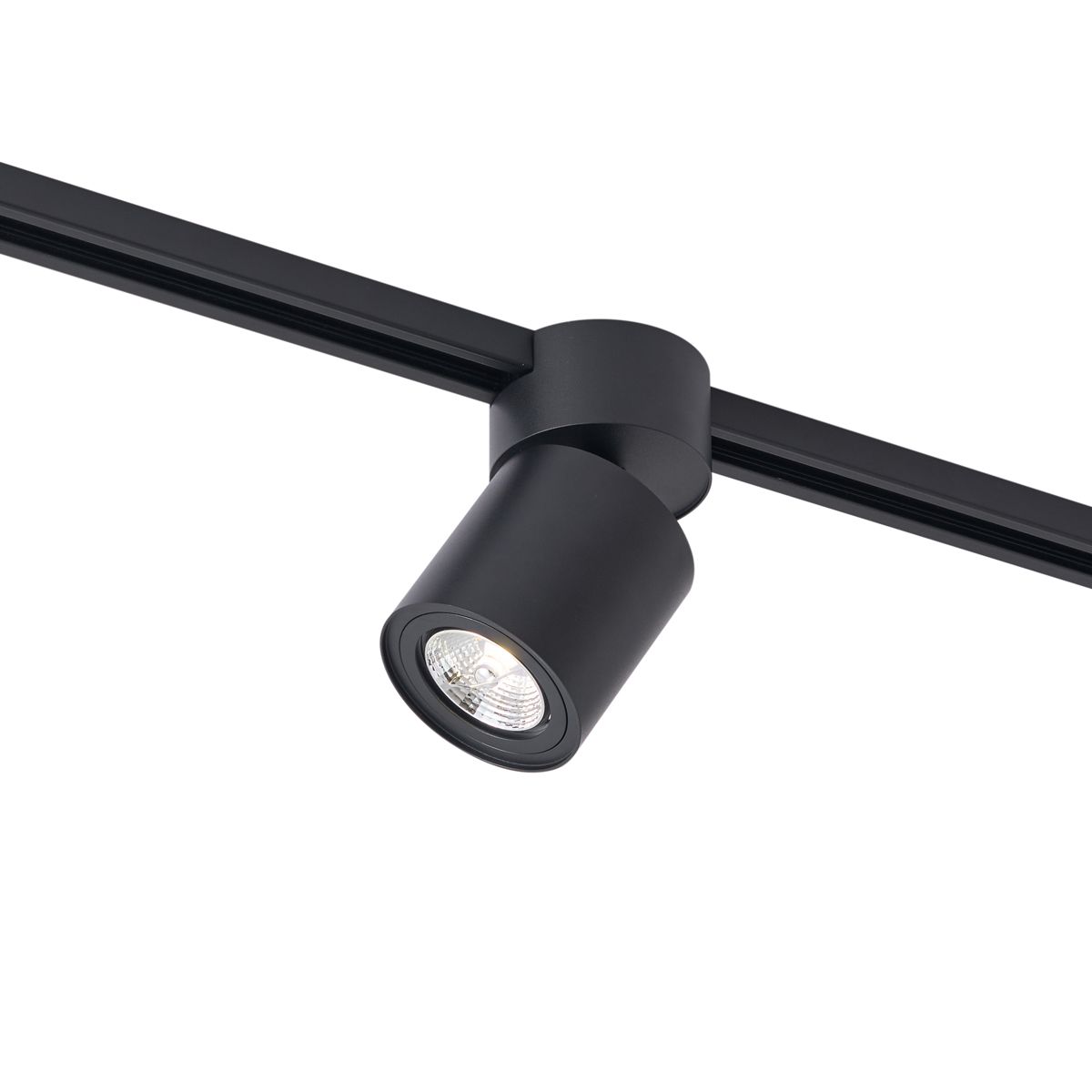 Moderne spot zwart voor railsysteem 1-fase GU10 70mm - Iconic Roto