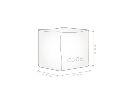 Kruk Sitting Point Cube Scuba ca. 60 liter groen 40x40x40 cm
