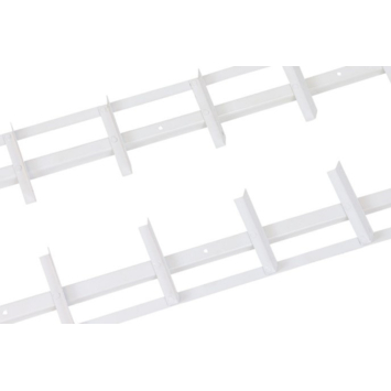 Draaibare lamelgeleider wit RVS 165 cm 2 stuks
