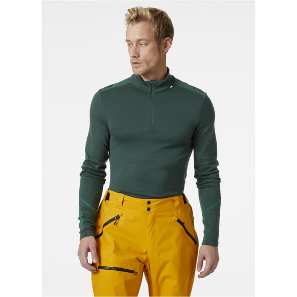 T-shirt thermique HELLY HANSEN LIFA MERINO MIDWEIGHT 1/2 ZIP DARKEST SPRUCE/ANGORA
