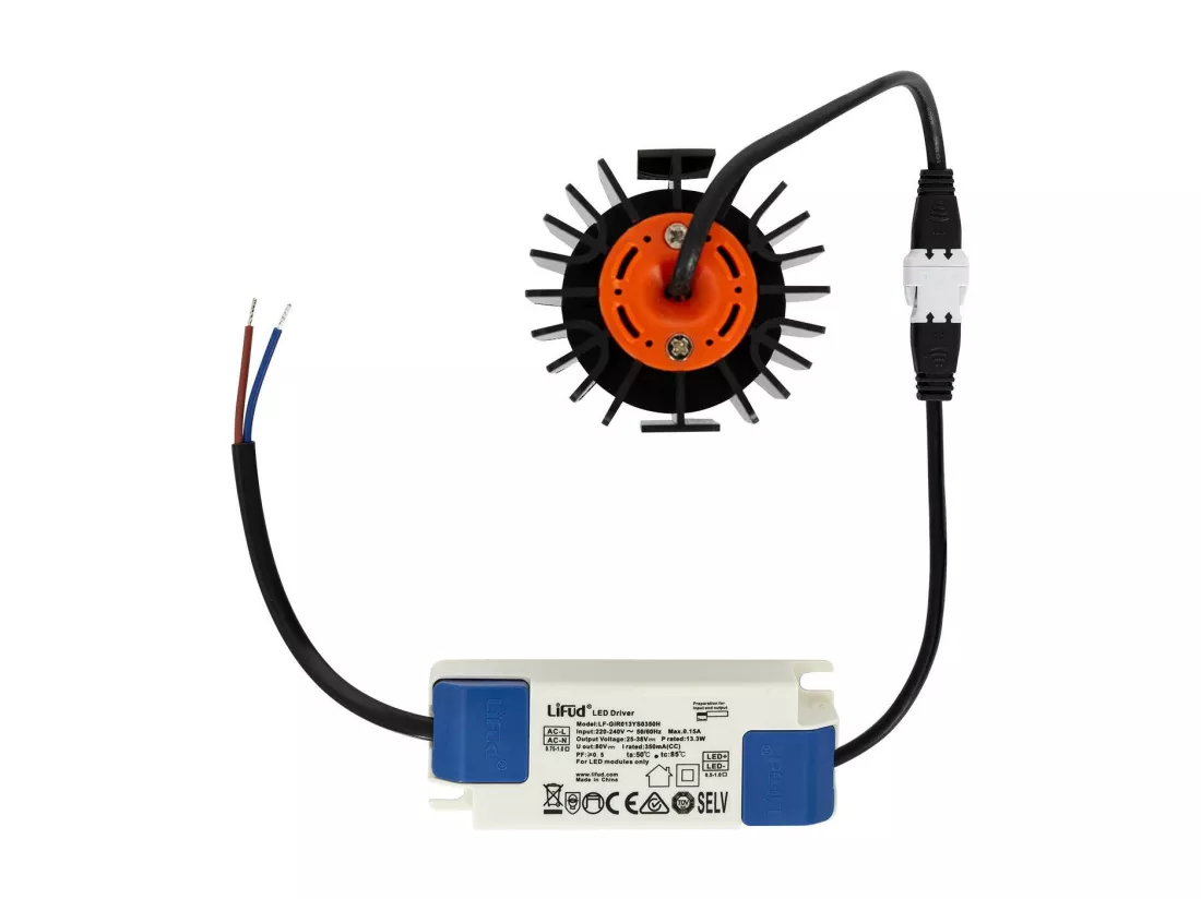 Module LED 15W No Flicker pour Collerette Downlight M16/GU10 3000K 38º Blanc chaud