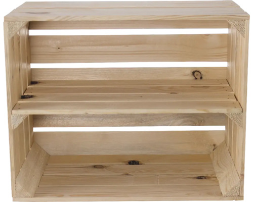 Natuurlijke houten doos voor schoenenrek 50x40x30 cm