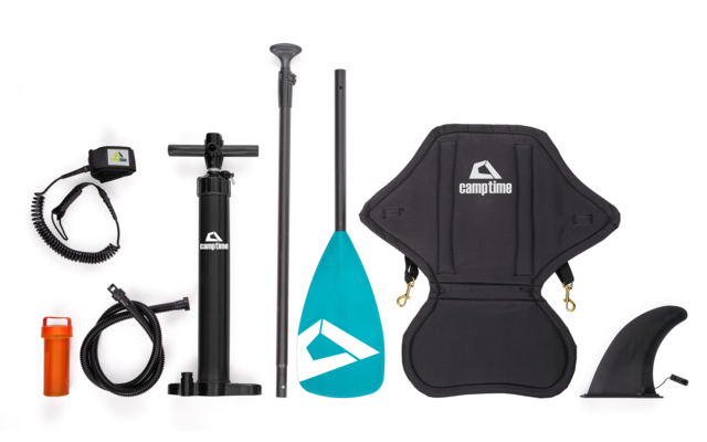 Camptime Corvi 9.4 SUP Set aufblasbares Stand Up Paddling-Board inkl. Paddel und Luftpumpe