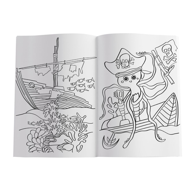 Malbuch - Meine Meereswelt - mit über 100 Stickern
