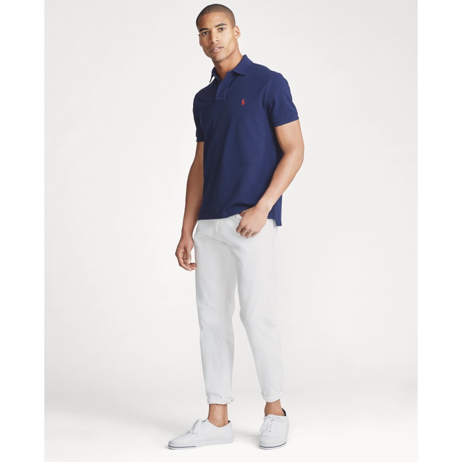 Polo Ralph Lauren Custom Fit Marine Piqué