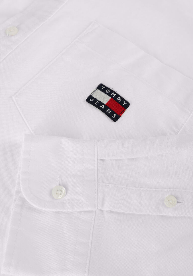 TOMMY JEANS witte tommy jeans blouse tjw badge boyfriend