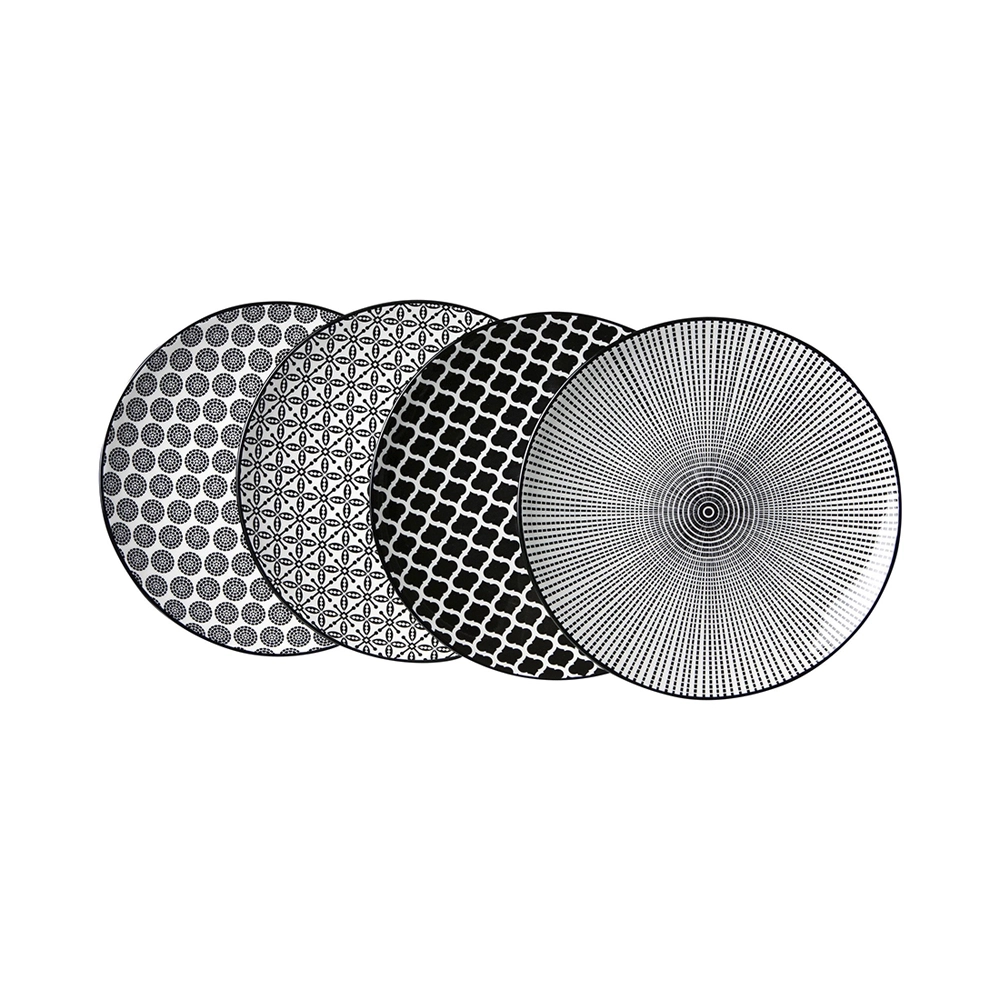Ritzenhoff & Breker 4-teiliges Takeo Speiseteller-Set schwarz
